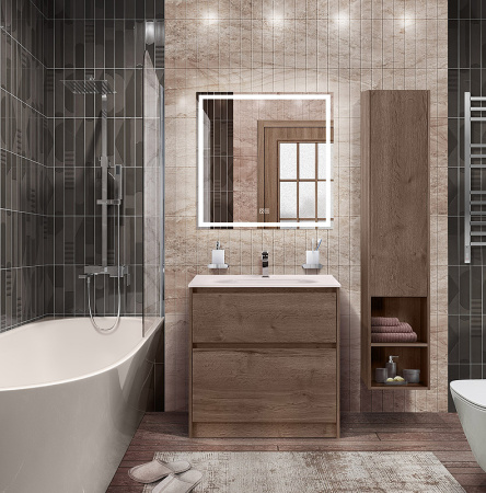 тумба под раковину belbagno kraft 80 kraft-800-2c-pia-rt rovere tabacco