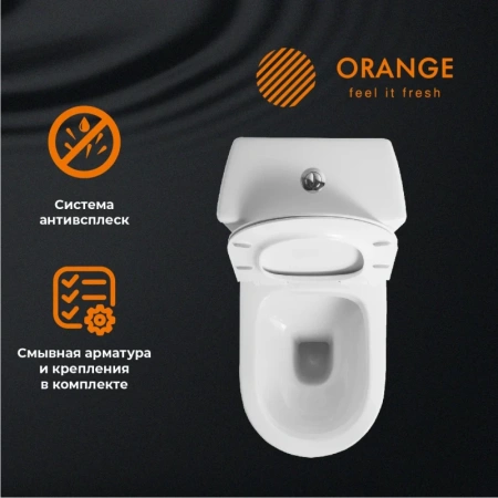 унитаз компакт orange c04-000w с бачком и сиденьем микролифт