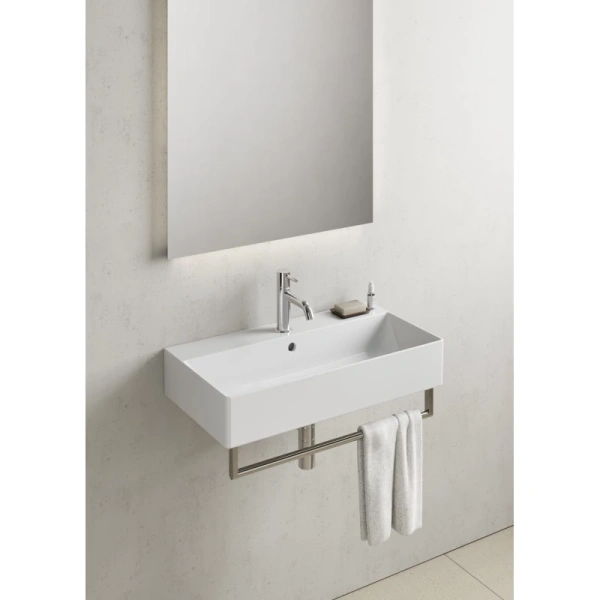 раковина gsi kube x 9455111 подвесная, 70x37 см, bianco lucido (белый глянец)