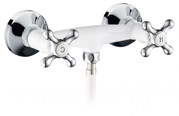 смеситель для душа cezares retro retro-c-d-blc белый глянцевый