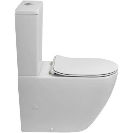 унитаз-компакт belbagno sfera-tor bb2141cp-tor, без бачка и сиденья, безободковый со смывом tornado, цвет белый.