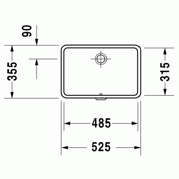 раковина полувстраиваемая duravit vero 0330480022