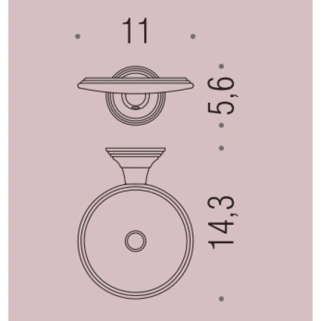 мыльница colombo design hermitage подвесная, золото