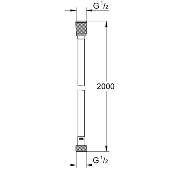 душевой шланг 200 см grohe silverflex 27137001