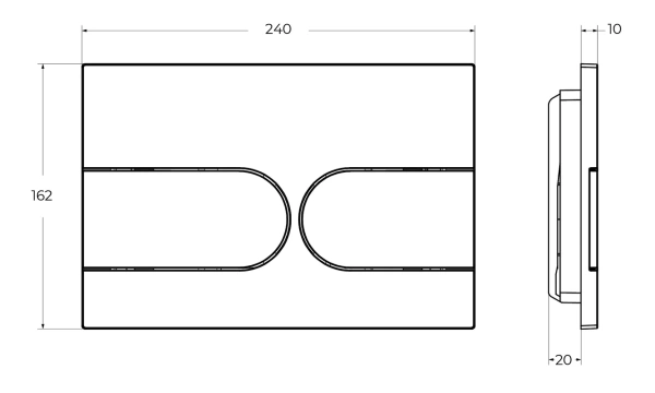 кнопка смыва для инсталляции belbagno bb-11-bl для унитаза, пластик, цвет белый глянец
