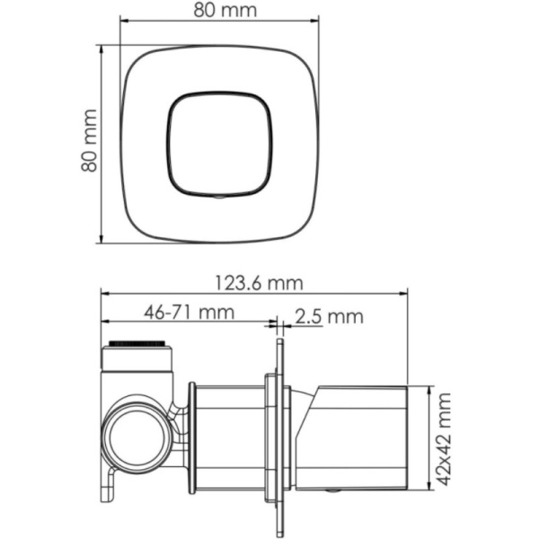 смеситель для душа, wasserkraft saale 9551