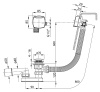 слив-перелив для ванны ravak x01505 с заполнением переливом ii