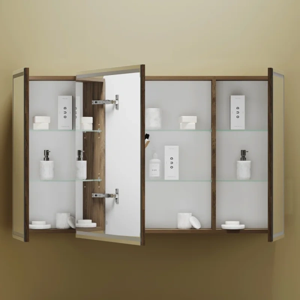 зеркало-шкаф sancos mirror 120 с подсветкой, дуб чарльстон