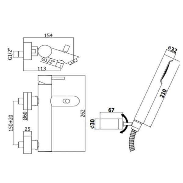 смеситель для ванны paffoni light lig023bo цвет белый матовый