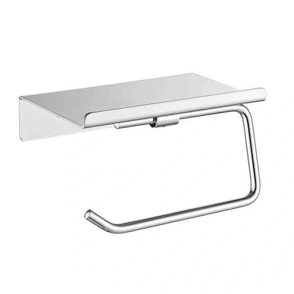 Держатель для туалетной бумаги с полочкой Shevanik SG5705-1, хром