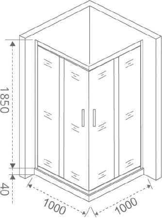 душевой уголок good door latte cr-100-g-we 100x100