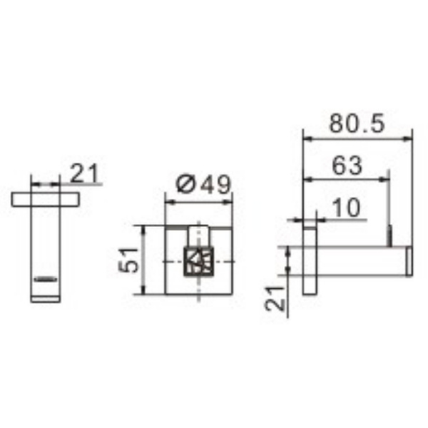 Крючок CeramaLux Venezia 88601-1 Хром