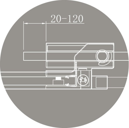 душевой уголок 80-90x99,5 cezares slider-ah-1-100-80/90-c-cr прозрачное