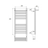 полотенцесушитель point аврора п11 pn10148spe электрический, с полкой, левый | правый, 40x80 см, хром