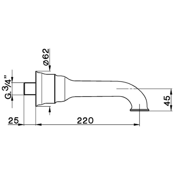 излив для ванны cisal complementi ar00024227