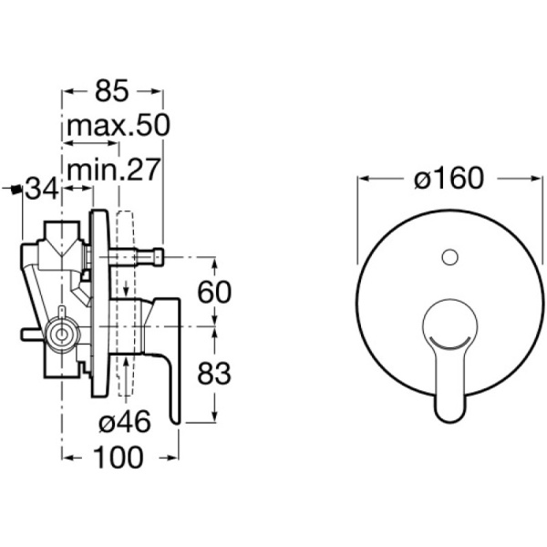 смеситель для ванны roca l20 5a0a09c00