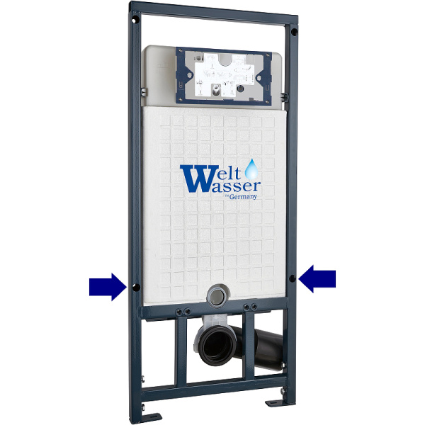 инсталляция для унитазов weltwasser ww ins marberg 507 se gl-wt с квадратной кнопкой белая