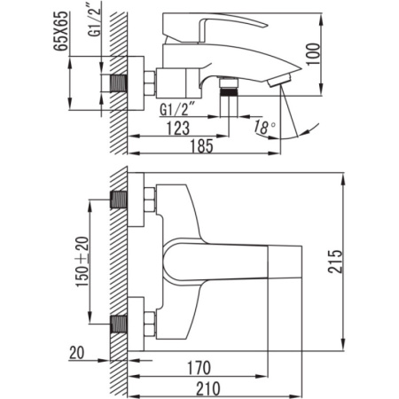 смеситель для ванны iddis vane vansb00i02wa