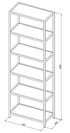 стеллаж allen brau liberty 60 1.33006.bb черный браш