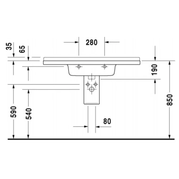 раковина накладная/полувстраиваемая 105 см duravit starck 3 0304100000