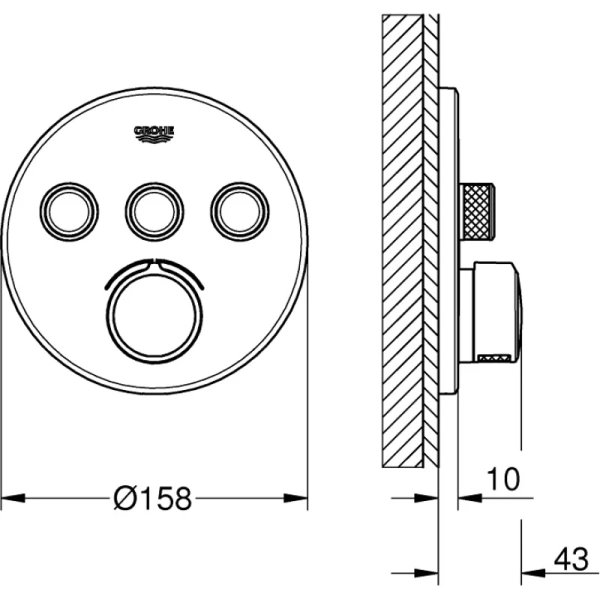 смеситель для ванны grohe smartcontrol 29146000