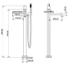 смеситель для ванны boheme stick 129-wg белый матовый золото