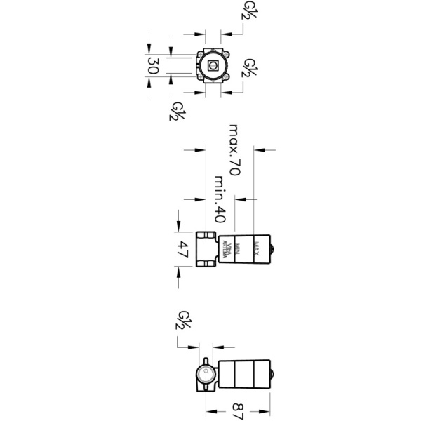 скрытая часть vitra complimentary a41455