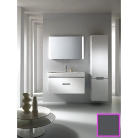 пенал jacob delafon reve eb1141d-442 подвесной r, серый антрацит глянец