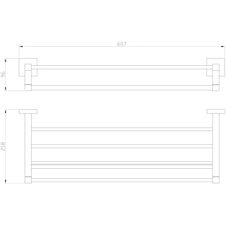 полка для полотенец wonzon & woghand polo ww-8981-bn 60,7 см, никель матовый