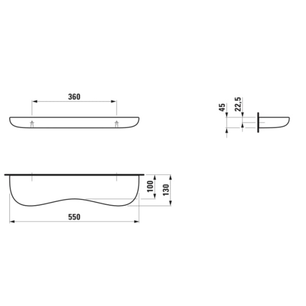 Полка Laufen Florakids 8.7703.1.072.000.1 подвесная, цвет: белый и зеленый