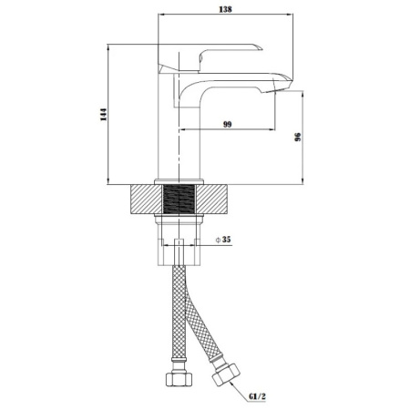 смеситель для раковины esko sorrento white (sr 26w)