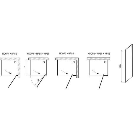 душевая стенка ravak nexty nps-90 90o70u00z1 профиль сатин стекло transparent