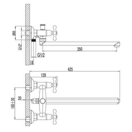 смеситель универсальный lemark standard lm2101c