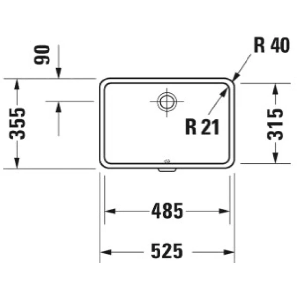 раковина полувстраиваемая duravit vero 0330480000
