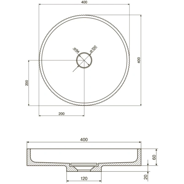 раковина 40х40 см nt bagno fanello nt705