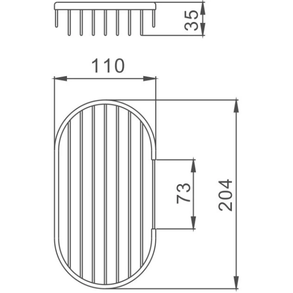 Мыльница D-lin D201702 хром
