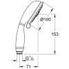 ручной душ 100 мм grohe new tempesta rustic 27608001