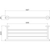 полка для полотенец aquatek оберон aq4222cr, цвет хром