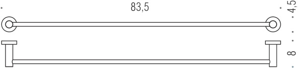 Полотенцедержатель 83,5 см Colombo Design Plus W4912.BM