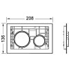 кнопка для инсталляции tece loop modular 9240663 без лицевой панели цвет белый