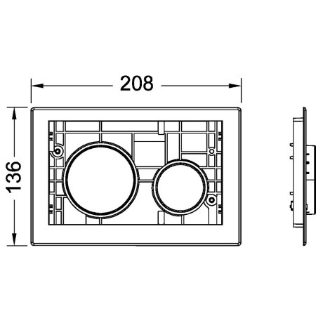 кнопка для инсталляции tece loop modular 9240663 без лицевой панели цвет белый