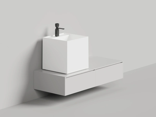 накладная раковина salini armonia square top 03 130513tg белый