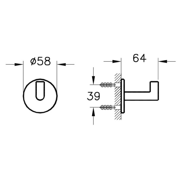 Крючок для полотенец Vitra Origin черный матовый, A4488436