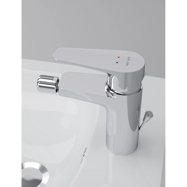 смеситель am.pm inspire f5083100 для биде, с донным клапаном, хром