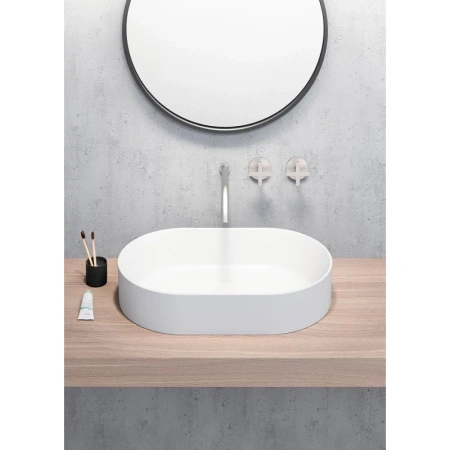 раковина gsi kube x 945811 накладная, 60x37 см, bianco lucido (белый глянец)