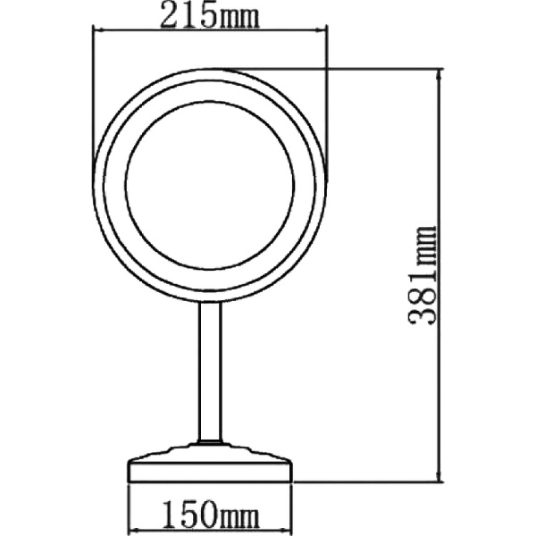 Косметическое зеркало Aquanet 2209D с LED-подсветкой