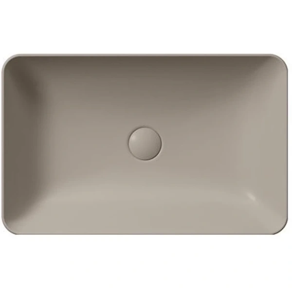раковина gsi nubes 903605 накладная, 60x38 см, tortora opaco (коричневый матовый)