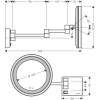 косметическое зеркало x 3 hansgrohe addstoris 41790340, цвет шлифованный черный хром