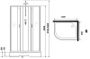 душевая кабина niagara classic 110х80 r ng-33184-14rbkt без гидромассажа