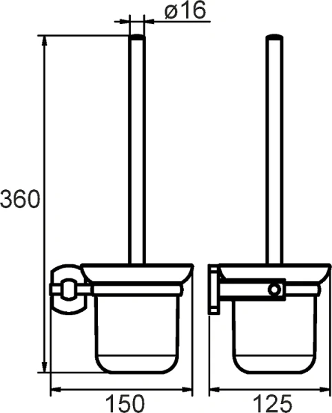 Ёршик для унитаза Milardo Neva NEVSMG0M47